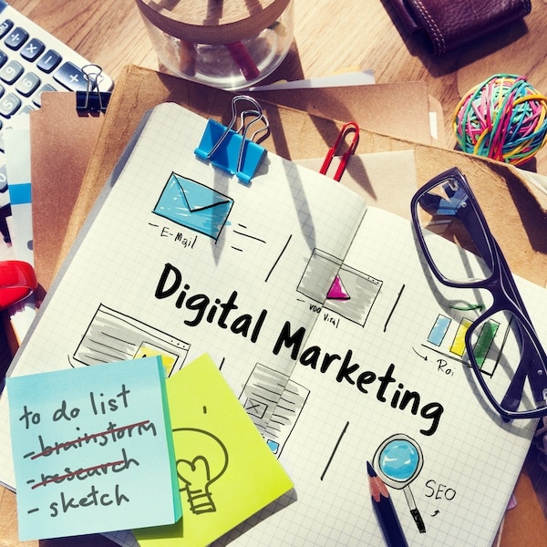 Online Strategy Media Marketing Icons